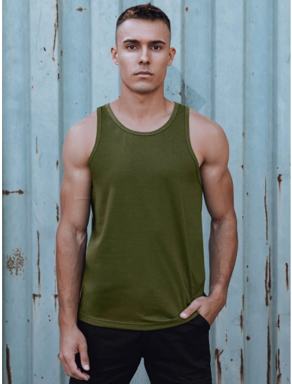 Pánské zelené tričko bez rukávů Dstreet model 21979526 - FashionStreet