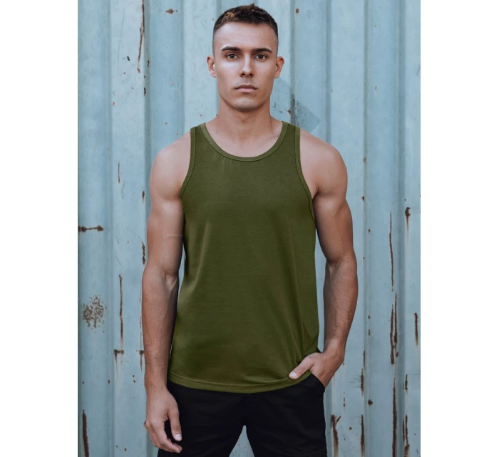 Pánské zelené tričko bez rukávů Dstreet model 21979526 - FashionStreet