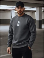 Pánská grafitová mikina s potiskem Dstreet model 21993004 - FashionStreet