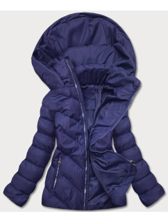Tmavomodrá krátka dámska zimná bunda (5M725-215)