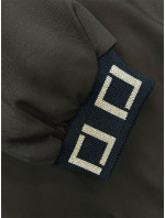 Krátka bunda v army farbe s ozdobnými sťahovacími lemami (16M9083-136)