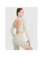 Dámske tričko 4F 4FRSS25TFLOF486-83S s dlhými rukávmi a výstrihom na chrbte