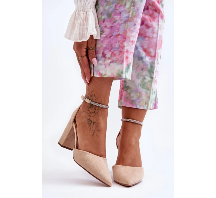 Zamszové se Béžové Diamond model 21626038 - Boto Zamszové se Béžové Diamond model 21626038 - Boto