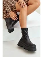 Botki Na Masywnej Platformie Czarne Florinara