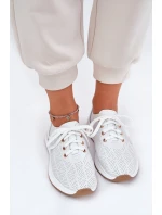 Skórzane Lekkie Półbuty Damskie Artiker 54C1758 Białe