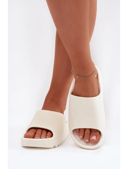 Dámské pantofle na platformě Ecru Olyria Dámské pantofle na platformě Ecru Olyria