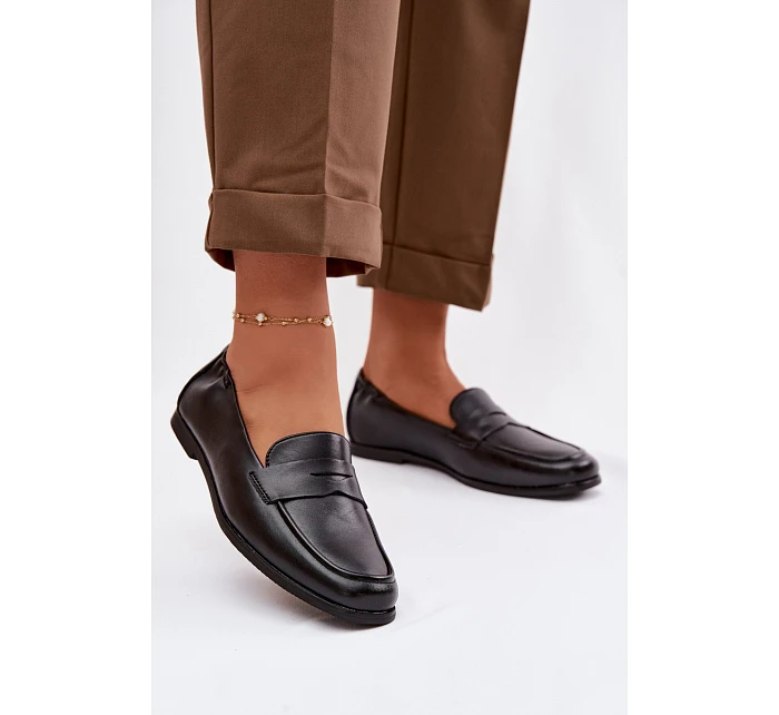 Mokasíny z pravé kůže Vinceza 18121 černé