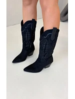 Dámske čižmy na podpätku, čierne, Betina Dámske čižmy na podpätku, čierne, Betina