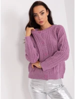 Sweter AT SW fioletowy model 18959471 - FPrice Sweter AT SW fioletowy model 18959471 - FPrice