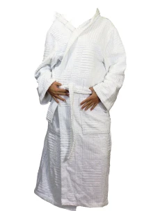 ACTION - Dámsky župan s kapucňou 31070100 biely - Vestis