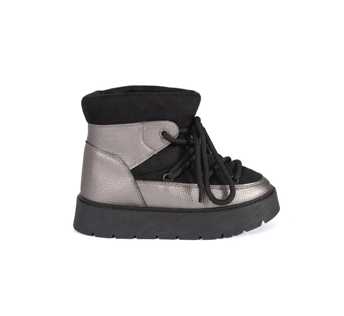 Pěkné dámské černé sněhule platforma Pěkné dámské černé sněhule platforma