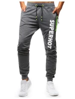 Pánske antracitové tepláky FashionStreet UX3520