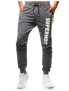 Pánske antracitové tepláky FashionStreet UX3520