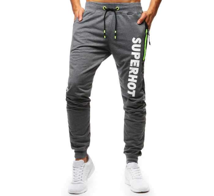 Pánske antracitové tepláky FashionStreet UX3520