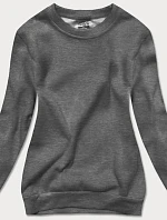 Dámska tepláková mikina v grafitovej farbe so sťahovacími lemami (W01-5)