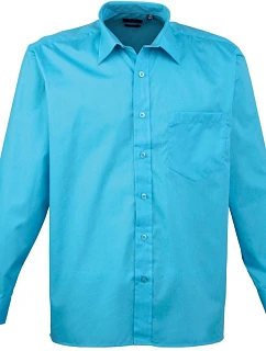 PR 200 Popelínová košile s dlouhým rukávem model 22474226 turquoise - Premier