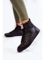 Dámské vysoké tenisky model 21599230 Černe - Cross Jeans Dámské vysoké tenisky model 21599230 Černe - Cross Jeans