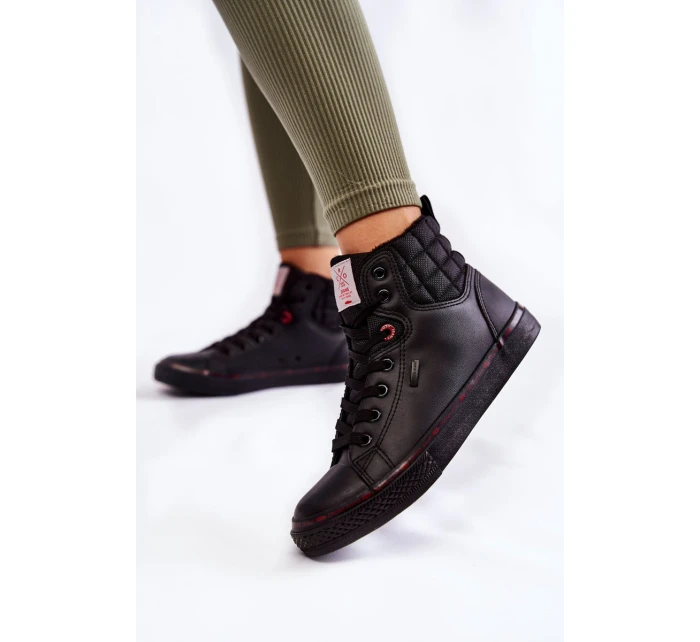 Dámské vysoké tenisky model 21599230 Černe - Cross Jeans Dámské vysoké tenisky model 21599230 Černe - Cross Jeans