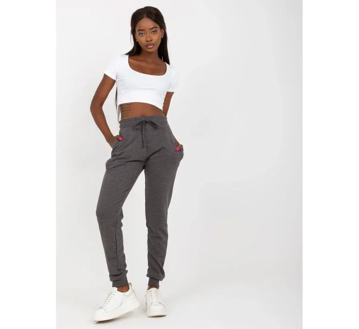 Dámske tepláky B 005 tmavo šedé