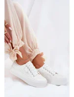 Dámské krajkové tenisky Big Star – bílé