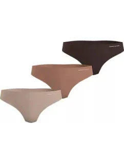 Dámske nohavičky 3Pack BRAZILIAN UW0UW03871 0R3 Mix Brown - Tommy Hilfiger