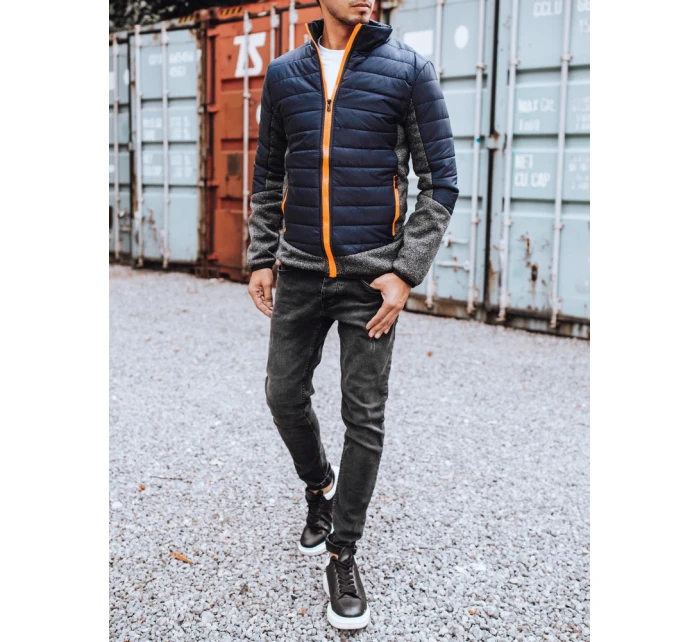 Pánská přechodná bunda prošívaná tmavě modrá Dstreet model 21963631 - FashionStreet
