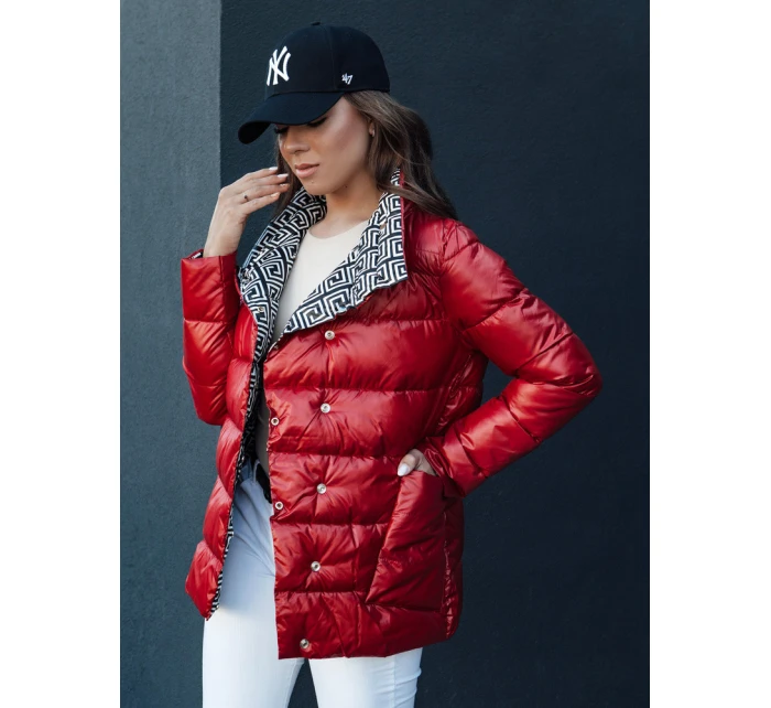 Dámska prešívaná prechodná bunda DELSY červená FashionStreet TY4417