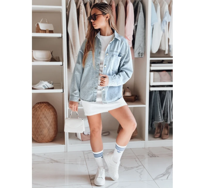 Dámska nadrozmerná džínsová bunda BLUEDIVA modrá FashionStreet TY4900