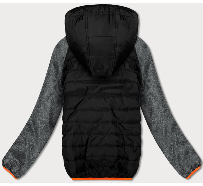 Čierno-grafitová ľahká dámska športová bunda (8M913-392)