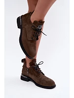 Dámské kožené boty Vinceza 89151 Khaki Dámské kožené boty Vinceza 89151 Khaki