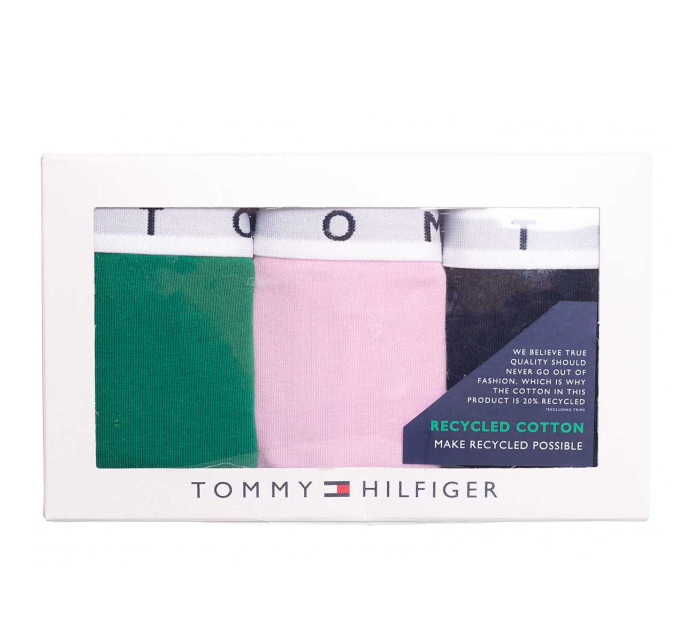 Tommy Hilfiger 3Pack tanga nohavičky UW0UW025210V3 Green/Pink/Black