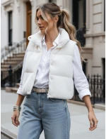 Dámská vesta z ovčí kůže krémová Dstreet model 21970448 - FashionStreet