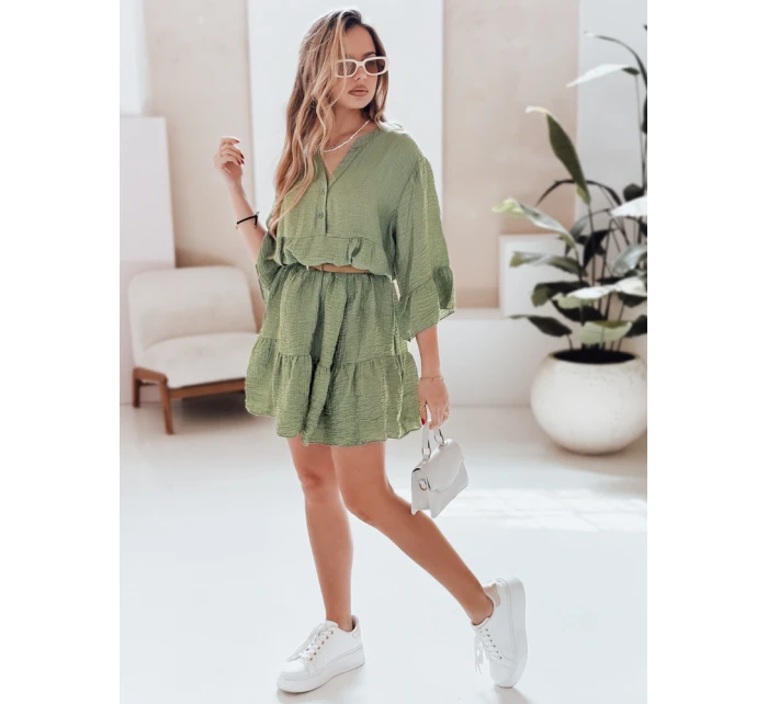 Letní mušelínové šaty tmavě zelené Dstreet model 21989663 - FashionStreet