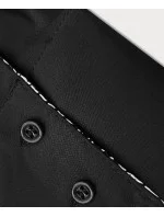 Černá halenka s vsadkami model 18481997 - Forget me not FASHION Černá halenka s vsadkami model 18481997 - Forget me not FASHION