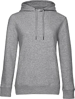 B&C QUEEN Hooded_° Dámska mikina s kapucňou 01.W02Q heather grey