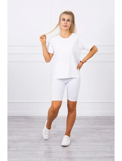 Bílý set top+legíny