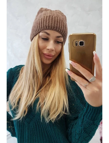 Fleecová čiapka Anna K238 mocca