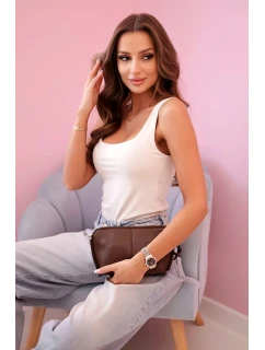 Dámská halenka na ramínka s výstřihem béžový