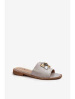 Dámské Sandály S Ozdobami model 21665122 Béžové - S.Barski