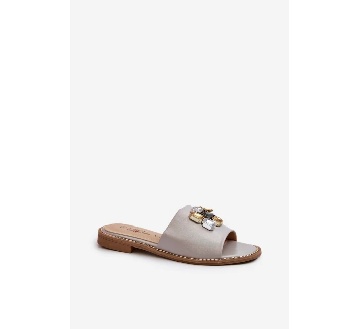 Dámské Sandály S Ozdobami model 21665122 Béžové - S.Barski