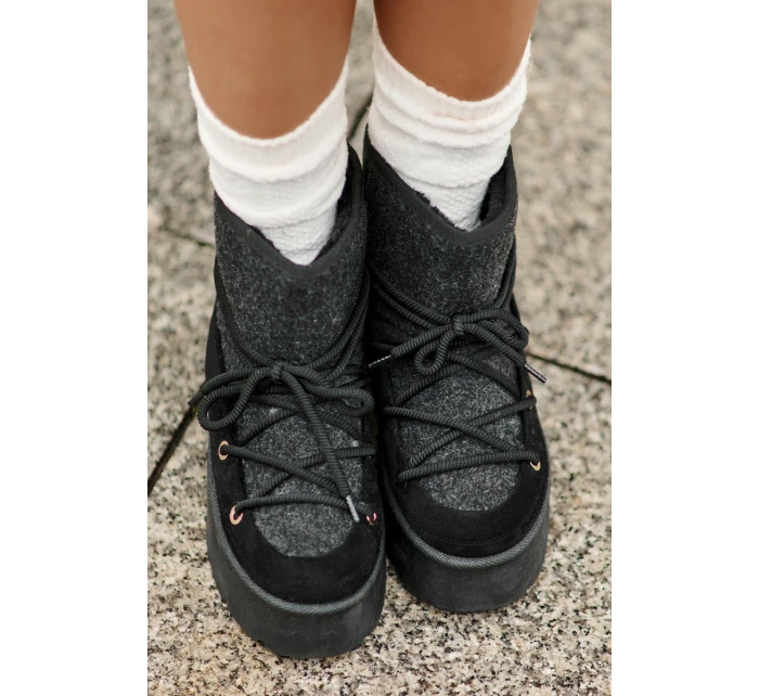 Sněhule S Na Platformě Černé model 21676673 - Boto