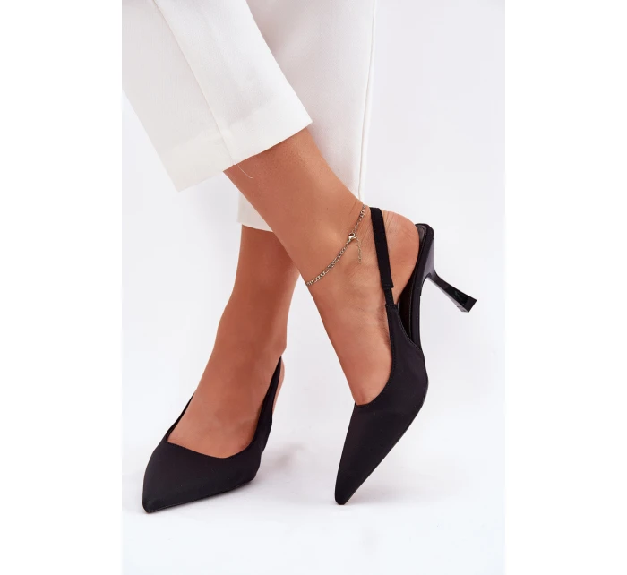 Sandały Damskie Na Szpilce Czarne Lunira