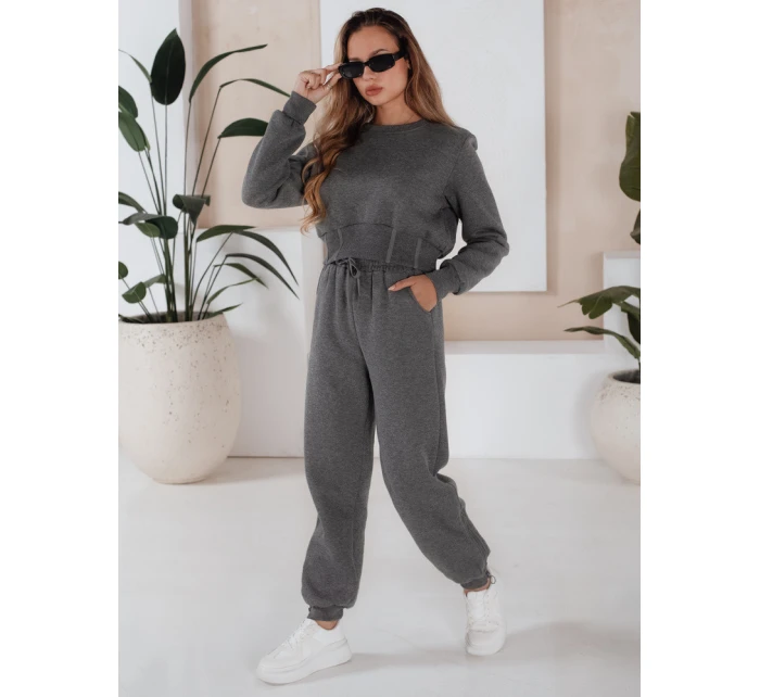 Dámská tepláková souprava tmavě šedá Dstreet model 21964653 - FashionStreet Dámská tepláková souprava tmavě šedá Dstreet model 21964653 - FashionStreet