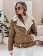 Dámská kožená bunda s ovčí kůží camel Dstreet model 21981578 - FashionStreet