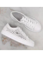 Pohodlné kožené topánky Rieker W RKR641 white