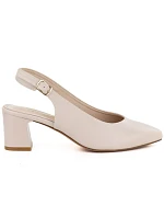 Dámske lodičky s remienkom béžovej farby Sergio Leone SK463