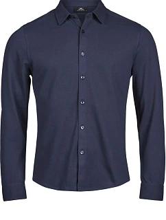 Tee Jays TJ 1416 Košeľa s dlhým rukávom z piqué „Luxury Stretch“ 18.1416 námornícka modrá