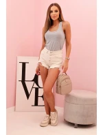 Dámske bavlnené boxerky so širokými ramenami šedé