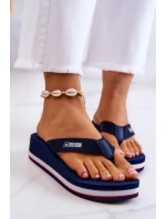 Dámské žabky na klínku Big Star model 21579653 Námořnická modrá - Big Star Shoes