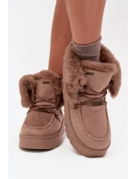 Dámské Sněhule Na Platformě S Kožíškem A Šněrováním Big Star model 21705904 Béžové - Big Star Shoes